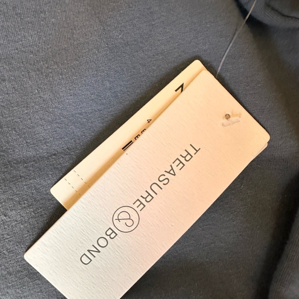 Treasure & Bond Blue Zip-Up Hoodie Sz 8/10 - Picture 3 of 4